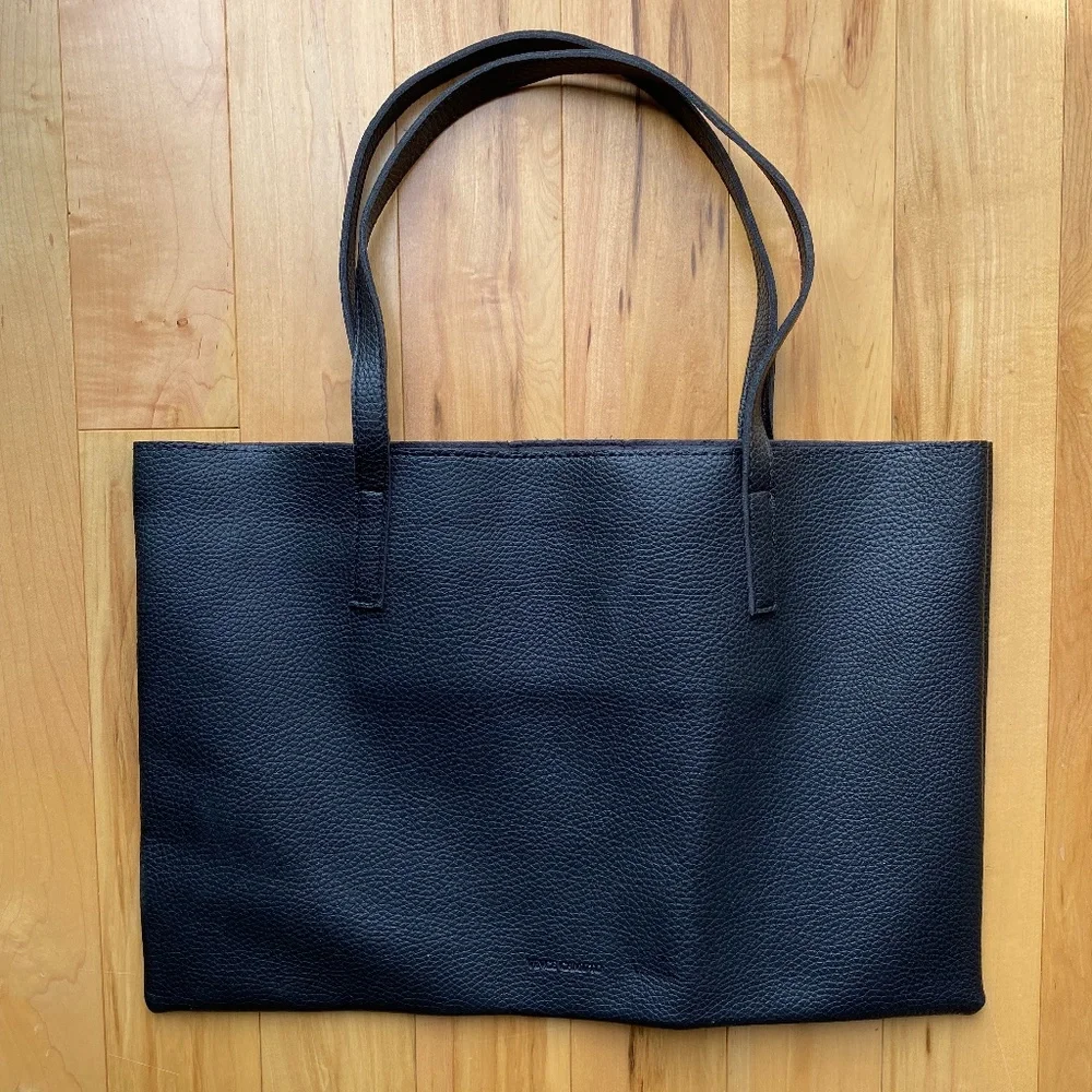 NWOT Vince Camuto Black‎ Leather Tote